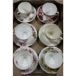 ESTATE ENGLISH CHINA CUP AND SAUCERS