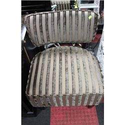 SHOWHOME STRIPED FABRIC ACCENT CHAIR