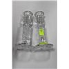 Image 1 : PAIR OF PINWHEEL CRYSTAL CANDLE HOLDERS