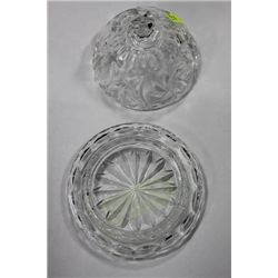 PINWHEEL CRYSTAL BUTTER DISH