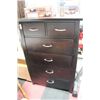 Image 1 : SHOWHOME BLACK 6 DRAWER CHEST OF DRAWERS
