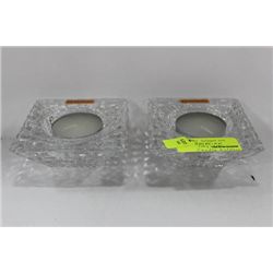 ESTATE CRYSTAL CANDLE HOLDERS