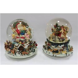 CHRISTMAS MUSICAL SNOWGLOBE X2