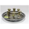Image 1 : ESTATE SILVERPLATED TRAY W 6 GOBLETS