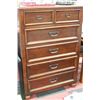 Image 1 : SHOWHOME WOOD 5 DRAWER CHEST OF DRAWERS