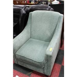 SHOWHOME LIGHT BLUE FABRIC ACCENT CHAIR