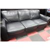 Image 1 : BLACK LEATHER COUCH