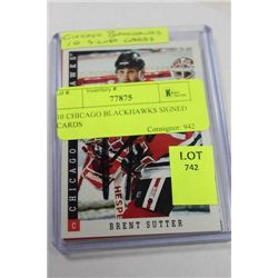 10 CHICAGO BLACKHAWKS SIGNED CARDS