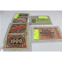 GERMAN WW-1 MONEY X4