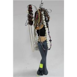 JEWELRY STAND FILLED W/ ASST. JEWELRY