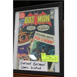 VINTAGE BATMAN COMIC IN 8X10 FRAME