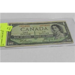 1953 CANADA 1 DOLLAR DEVILS FACE