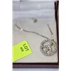 Image 1 : .925 SILVER ITALIAN 20" CHAIN & CZ PEACE PENDANT