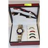 Image 1 : QUARTZ WATCH W/ 5 FACE CHANGES & 2 STRAPS - NEW