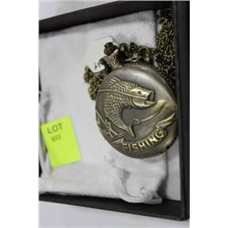 FISHING FACE POCKET WATCH