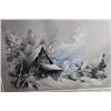 Image 1 : WINTER SCENE OIL ON CANVAS