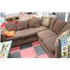 Image 1 : BROWN FABRIC 2PC. SECTIONAL WITH