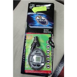 OILERS SUN VISOR W/ TIRE GAUGE