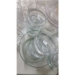 Crystal fruit bowl with 8 matching bowls (set)