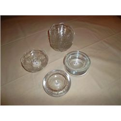 Glass fruit nappies 8 - 2 ashtrays