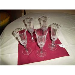 Crystal champagne flutes (5 pc set)