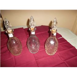 Pressed glass decanters 3