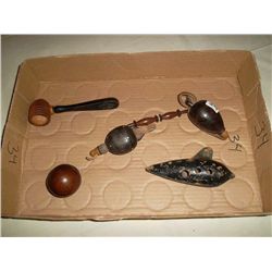 Wooden Pipe Rattle etc.