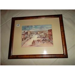 W. Perehudoff print. "Western Town"     8" x 11"