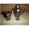 Image 1 : Silver coffee urn and 1 water pitcher