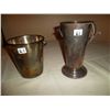 Image 1 : Silver vase; and 1 ice bucket