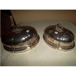 Large silver warming covers for platter 2