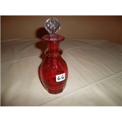 Cranberry glass cruet
