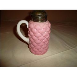 Pink glass decanter