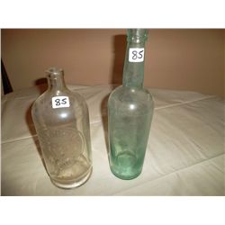 Star bottling works bottle 1; and 1 green bottle