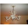 Image 1 : Large Chandelier - clear glass. Converted to electric.