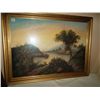 Image 1 : Oil on canvas "River Scene"