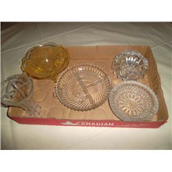 Collection of cut glass. 4 items
