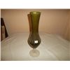 Image 1 : Tall green vase with clear glass base