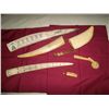 Image 1 : Collection of walrus tusk and bone items