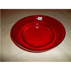Ruby glass bowl