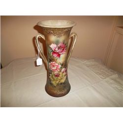 Handpainted tall vase