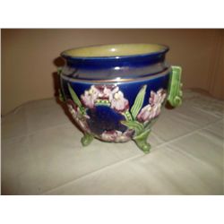 Porcelain Derby jardiniere. (1890's )  Typical colors and work. RW Bloore signed.
