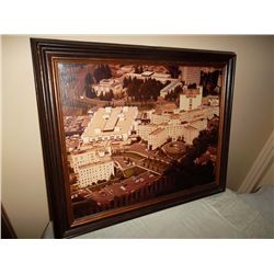 Saskatoon University Hospital aerial view. Photograph on canvas. 1970