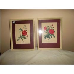 Flower prints 2 Matching frames