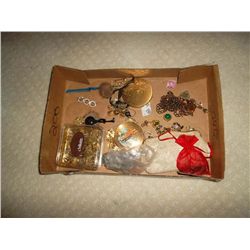 Collection of jewellery; eye glass case etc.