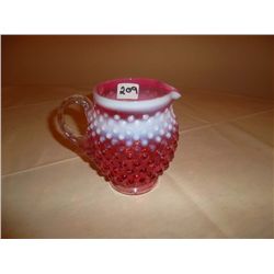 Cranbery glass pitcher