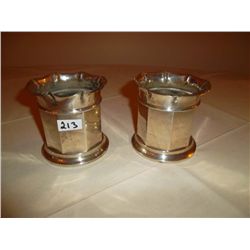 Sterling silver wine bottle coasters (throws)