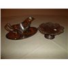 Image 1 : Silver candy dish and 1 gravy boat