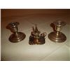 Image 1 : Pair of silver candle sticks and 1 chamber stick