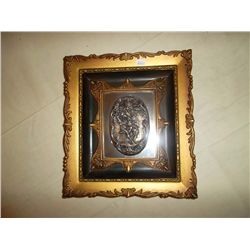 Sterling silver picture mounted in frame